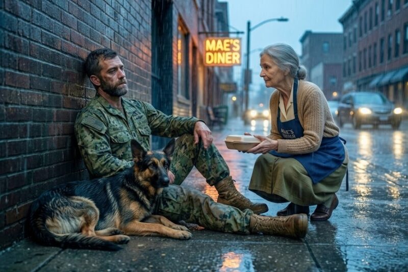 Ex-Navy SEAL Returned Broken — An Old Woman Helped Him and His Starving German Shepherd