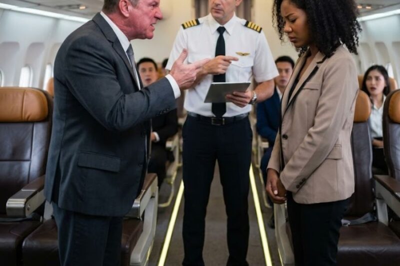 Racist Man Humiliates Black Woman in First Class — Captain Exposes Her Identity 