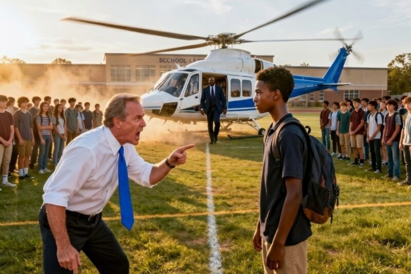 Principal Expelled a Black Farmer’s Son — Next Morning a Helicopter Landed at School… It Was for Him