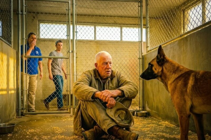 The Retired Military Dog Refused Every Meal—Until an Old Farmer Said the Word No One Expected