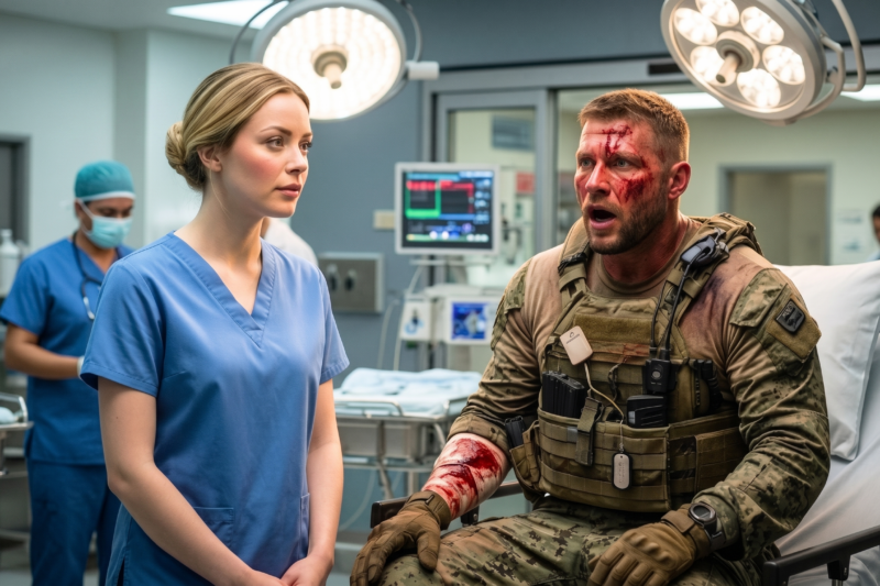 A Wounded Navy SEAL Refused to Let Anyone Touch Him in the Military Hospital — Until the Quiet Rookie Nurse Leaned Close, Whispered His Unit’s Secret Code, and Turned the Entire Room Silent as Doctors, Marines, and Commanders Realized She Was Not Just Another New Nurse, but Someone Connected to a Mission No One Was Supposed to Remember, Forcing the Injured Warrior to Finally Open His Eyes and Ask the One Question That Made Everyone Freeze: “How Do You Know That?”
