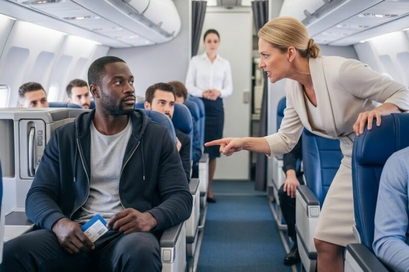 White Passenger Demands Black Man’s Seat — Shocked When He Fires the Crew Midair