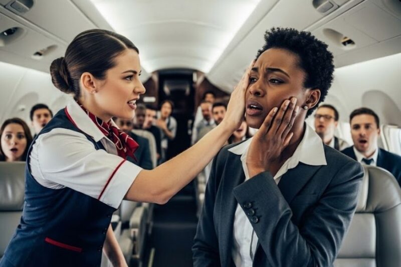 Flight Attendant Slaps Black Woman CEO Unaware She’s the Billionaire Owner of the Plane 