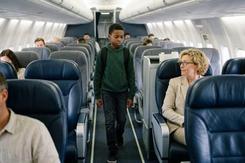 An Elite Passenger Forced My Young Son Out Of His First Class Seat… She Had Absolutely No Idea Who Was Waiting For Us When the Cabin Doors Opened.