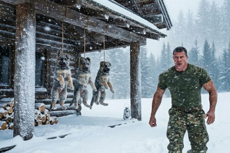 „Wartet mal“, flüsterte der Navy SEAL den drei erfrorenen Welpen zu. 