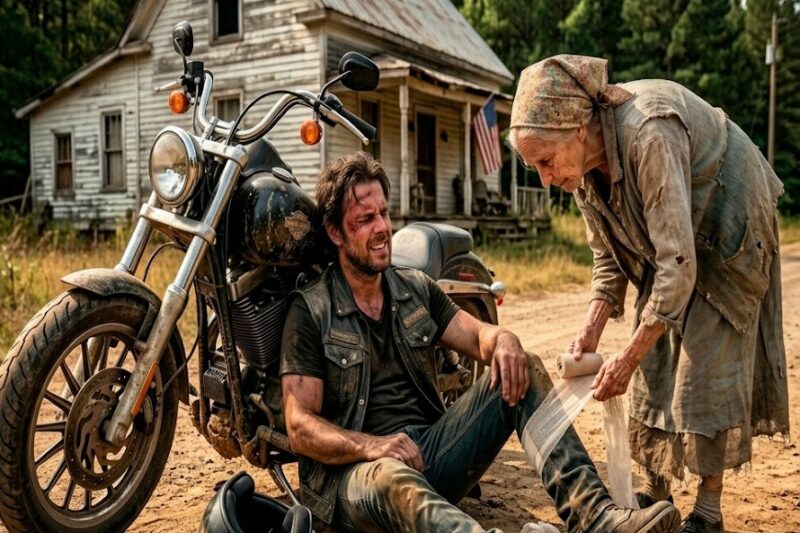 Poor Grandma Gave First Aid to an Injured Biker at Her Door — The Next Day, 200 Riders Knocked