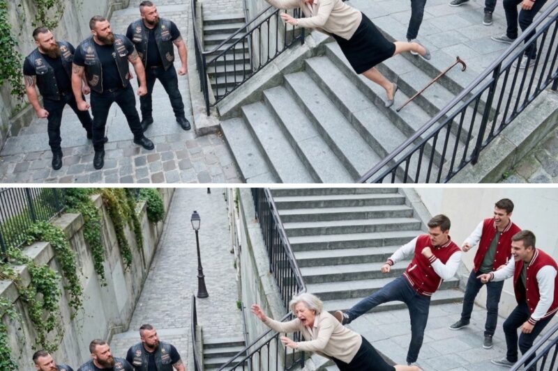 THEY WENT TOO FAR: Bullies Kicked an Old Lady Down the Stairs, Then the Engines Roared.