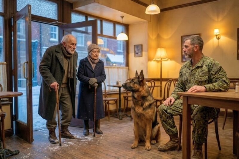 “Could We Sit for a Moment?” An Elderly Couple Meets a Navy SEAL and His Dog—A Moment of Hope”