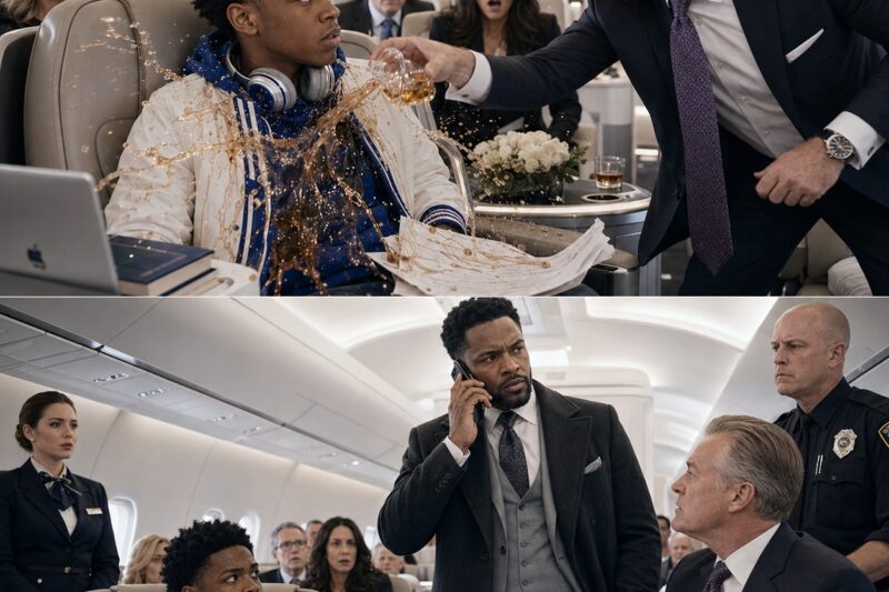 He Thought Pouring Whiskey On A Teen MIT Recruit Would Teach Me “Where I Belonged” In First Class — But The Entire Plane Froze When My Father Finally Boarded And Asked Why His Son Was Covered In Alcohol.