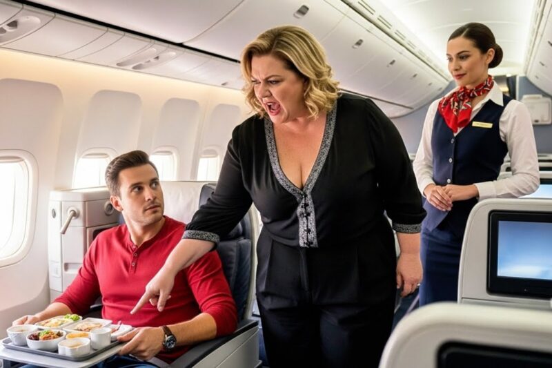 A Woman Tried to Get My Meal Upgraded to Hers — The Flight Attendant Shut It Down