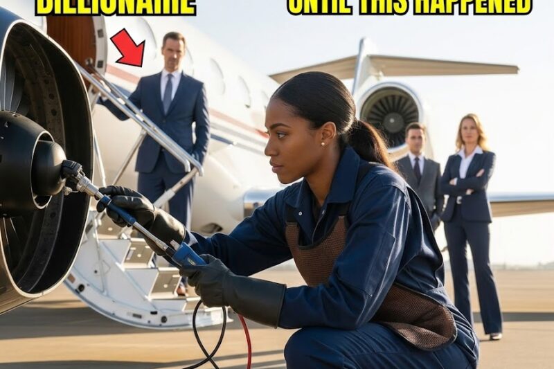 Black Mechanic Saves Billionaire’s Failing Jet on Runway – What She Did Next Left Him Speechless