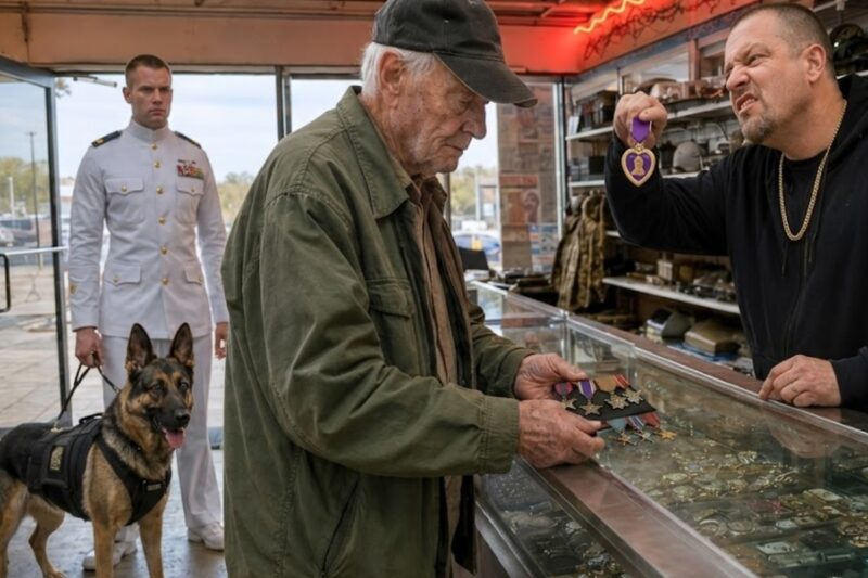 He Tried to Trade His War Medals for Food—Until a Marine’s K9 Recognized the Forgotten Hero