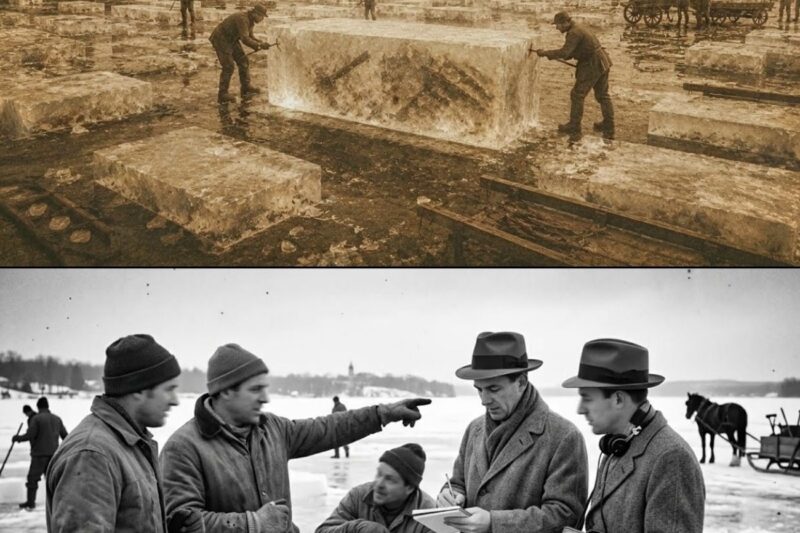 The Last Ice Harvesters of Lake Superior — What Appeared Inside the Ice Blocks