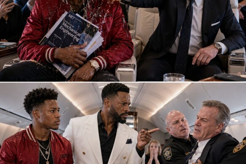 The VP Mocked My Presence In First Class Before Emptying His Whiskey Into My Lap. He Thought He Was Superior—Until The Man He Was Dying To Impress Arrived And Headed Straight For Me.