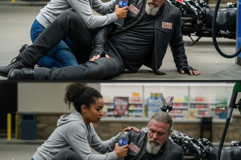 Black Girl Spent Her Last $8 Helping Hell’s Angel — Next Day 100 Bikers Brought a Life-Changing Gift 