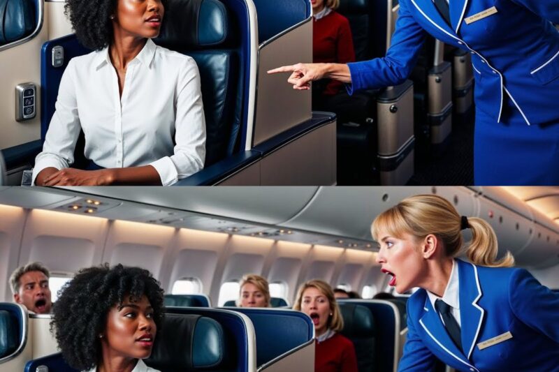 Flight Attendant Forces Black Woman Out Of First Class, 7 Minutes Later She Gets Karma