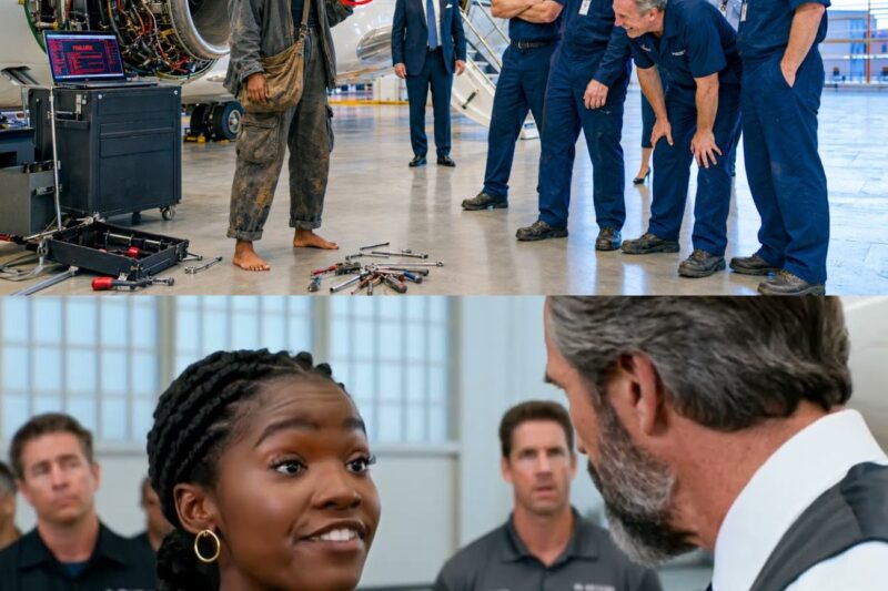 5 Engineers Fail CEO’s Dead $50M Jet — Then a Barefoot Black Girl Says “If You Permit, I’ll Fix It” 
