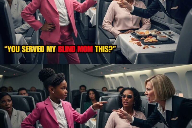 Black Billionaire Girl Fires Flight Attendant After She Serves Spoiled Food to Her Blind Mom in.
