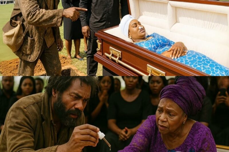  “She’s Not Dead”, Homeless Man Stops Billionaire’s Funeral To Save Her, What Happened Next Shocked 
