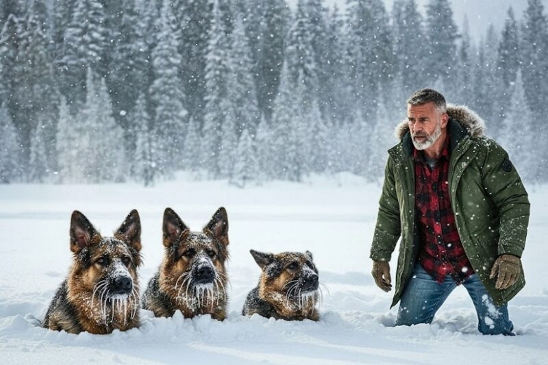 He Found 3 Frozen German Shepherds in the Snow—What This 72-Year-Old Navy SEAL Did Next Shocked Everyone