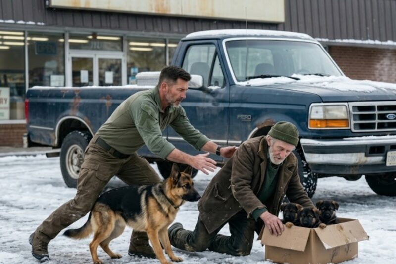 An Old Man Collapsed Beside a Box of Puppies—What the Retired SEAL Discovered Left Him Speechless