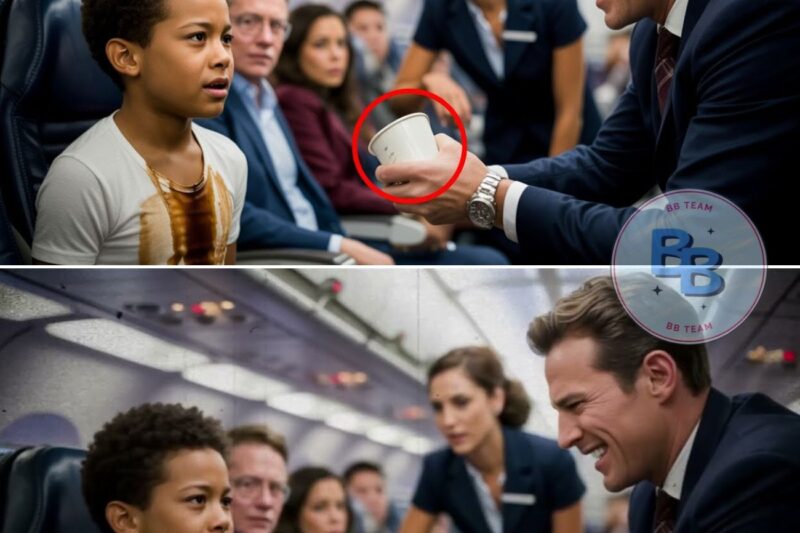 Man Pours Coffee on Black Boy Mid-Flight, Seconds Later, Flight Attendant Shows Him Who’s Boss!
