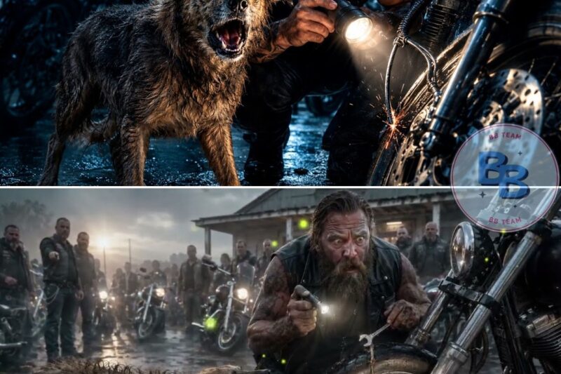 A Stray Dog Kept Barking at 40 Harleys — Then One Biker Checked the Brakes…
