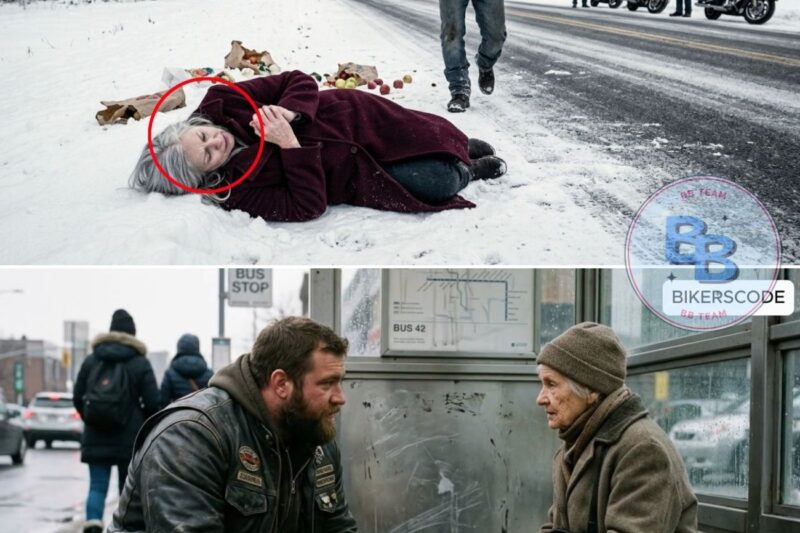 Every One Passed The Freezing Old Lady, But The Bikers Changed Her Story Forever