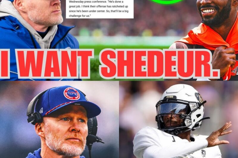 NFL BOMBSHELL: Buffalo just fired Sean McDermott, triggering a chaotic coaching carousel that could violently force a historic, draft-shattering alliance with Shedeur Sanders in Cleveland!