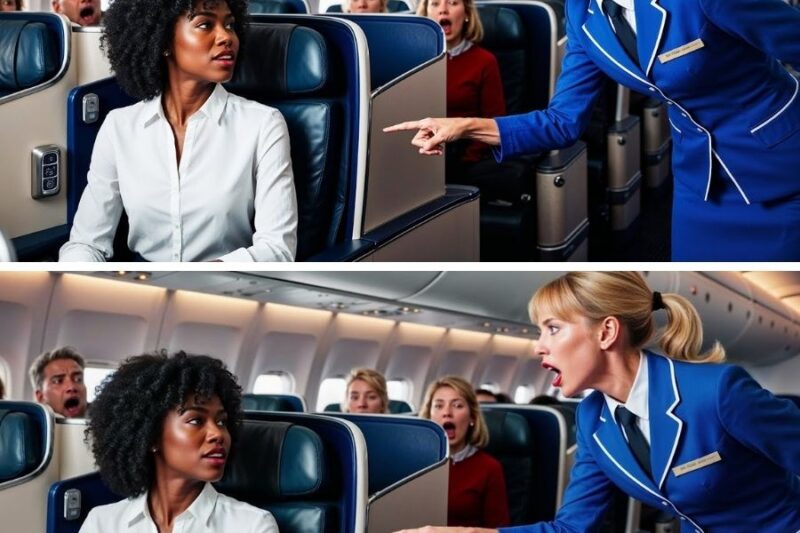 Flight Attendant Forces Black Woman Out Of First Class, 7 Minutes Later She Gets Karma