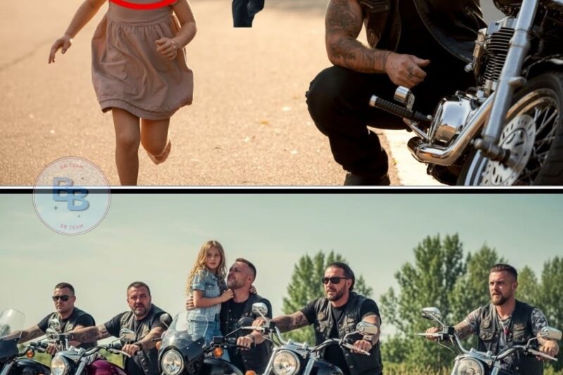 A little girl told the bikers, “He found me again!” — and their reaction made the town cry.