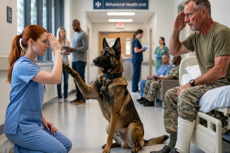 A Retired SEAL Refused to Let Anyone Touch His Dog—Then One Nurse Said a Word That Broke Him