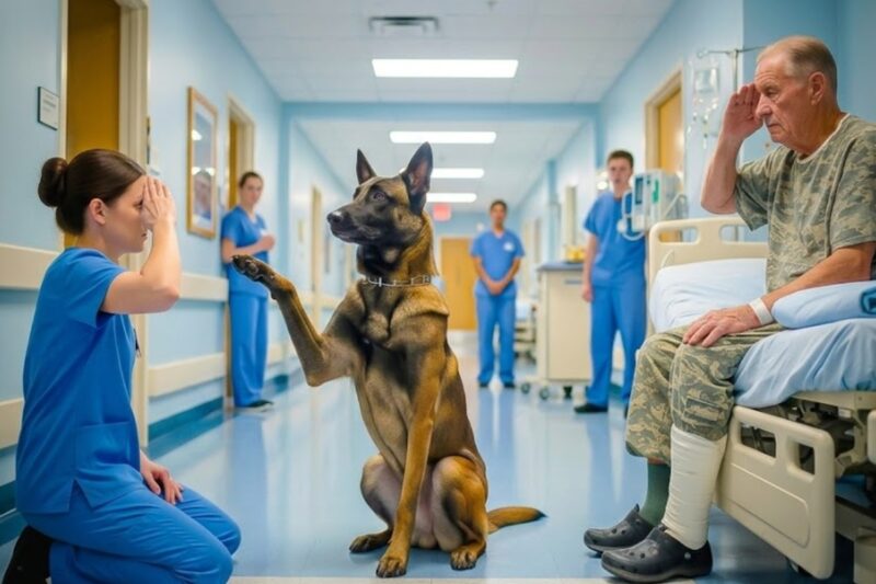 Doctors Couldn’t Touch the Wounded SEAL—Then His K9 Saluted One Nurse and Everyone Froze