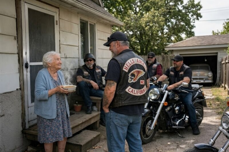 Elderly Widow Fed 30 Stranded Bikers — Next Morning 800 Hells Angels Rebuilt Her Entire House