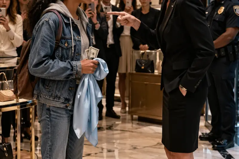 The manager mocked her for “looking poor.” By midnight, the man who owned the boutique was kneeling at her door, begging to save his life