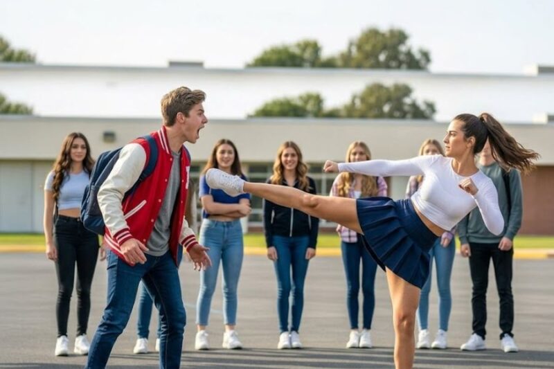 They Knocked Over the New Girl After School— But She Flipped Them Like Training Dummies 