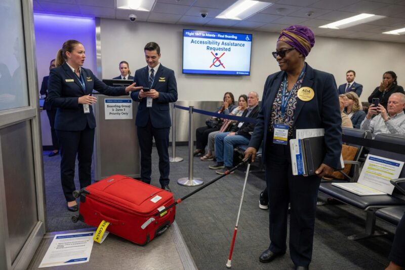 They laughed after hurling my blind mother’s medical bag across the terminal terminal floor. They had no clue who was disembarking right behind her to witness it.