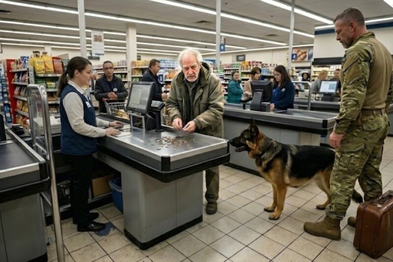 The Cashier Refused an Old Veteran Over $3—Then His Loyal German Shepherd Revealed the Truth