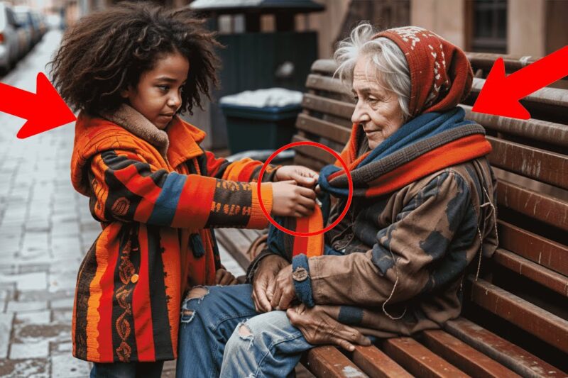 Little Girl Gives Her Scarf to a Homeless Woman, The Next Day, Cops Knock On The Door…