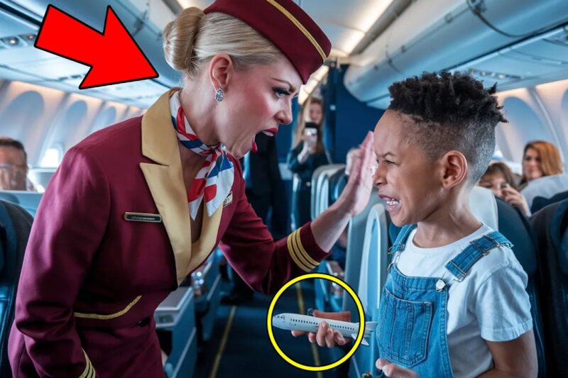 Flight Attendant Slaps Black Toddler in First Class—Freezes When Told He’s the CEO’s Son