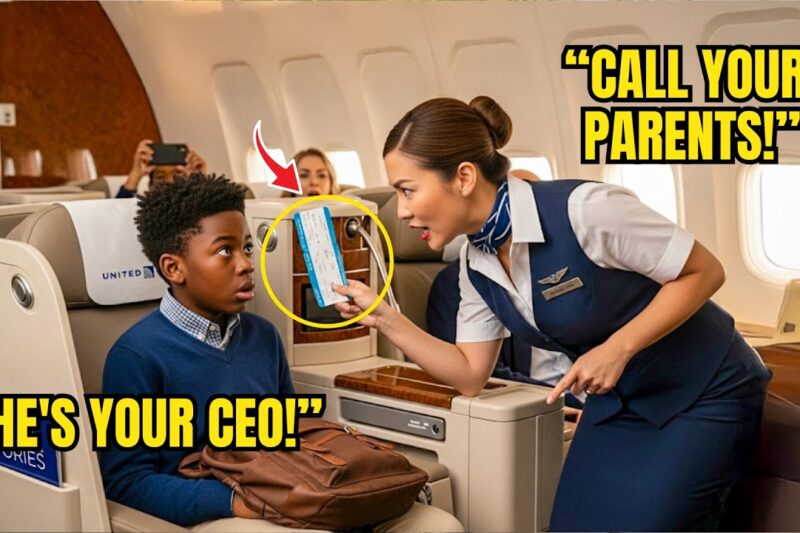 Flight Attendant Demotes Black Kid to Coach — Moments Later, His CEO Dad Arrives, Everything Changes