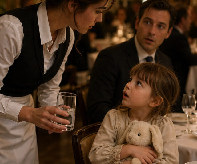 A suffocating silence gripped the restaurant when Victor Hale walked in… But that peace shattered the moment his daughter spoke her first word