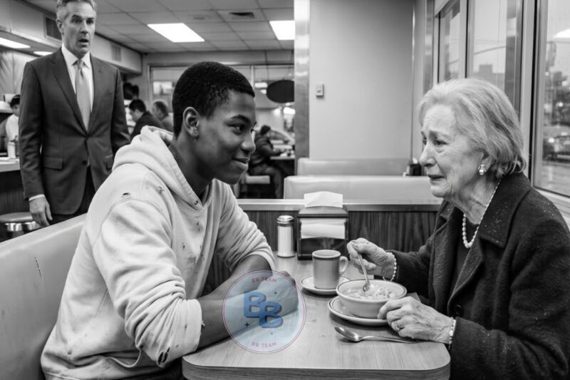 Poor Black Boy Paid for Hungry Old Woman’s Meal — Next Day, Billionaire Showed Up at His Door