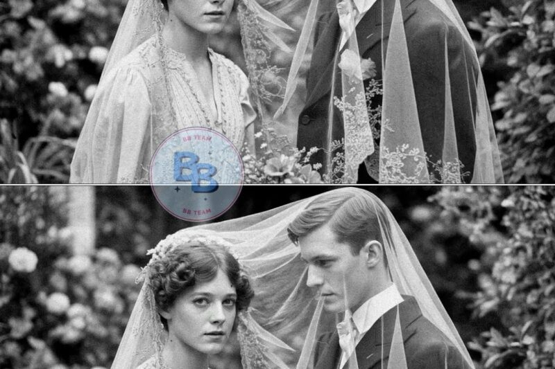 In 1912, this wedding photo seemed lovely — until the veil revealed a shocking detail