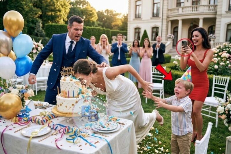 Unaware His Wife Was A Trillionaire’s Daughter, He Pushed Her Face Into Their Son’s Birthday Cake