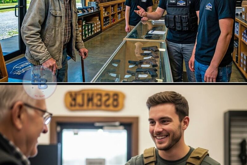 They Laughed at His Age in the Gun Shop — Until the Owner Walked In and Said, “Sir, It’s an Honor.”
