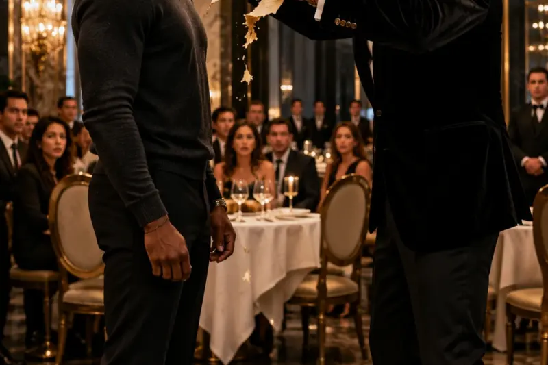 He took their insults in silence as they mocked his dignity. They had no idea the man walking through the door next was there to collect his debt