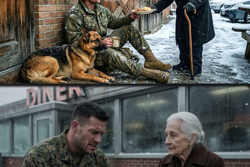 93-Year-Old Saw a Marine and His Starving K9 in the Snow — What She Said Changed His Life…