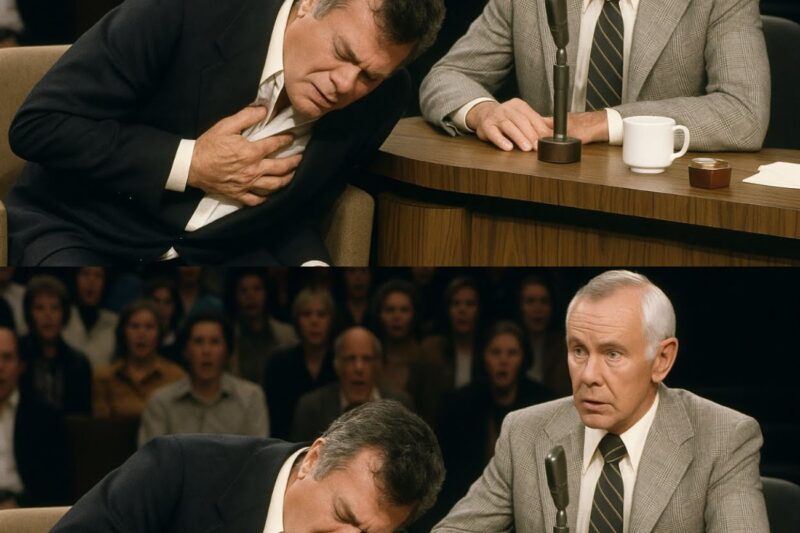 Johnny Carson STOPPED tv show when Tony Curtis COLLAPSED on live – what he did next studio SILENT