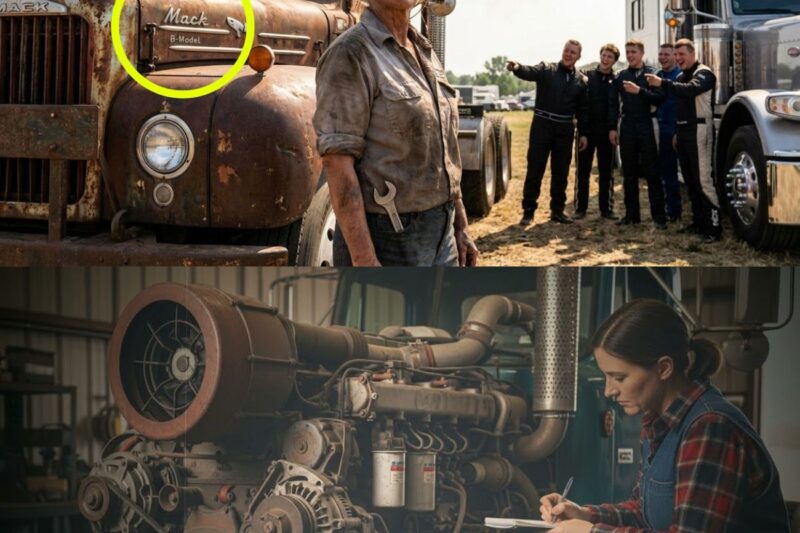 They Told Her a 1956 Mack B-61 Had No Business at a Modern Pull — The Crowd Went Silent at 200 Feet 